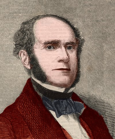 Portret Fitz-Greene (Fitz Greene) Halleck (1790-1867), poeta amerykański. Grawerowanie w „Ilustrowanych wiadomościach londyńskich” z 23 stycznia 1858 r. autorstwa Unknown artist