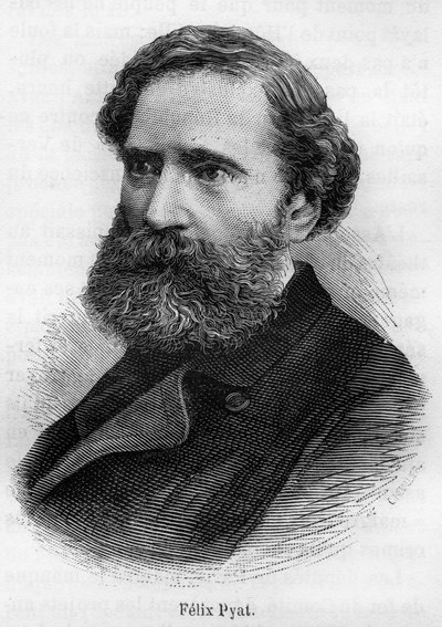Portret Feliksa Pyata. Francuski pisarz, dziennikarz i polityk. 1810-1889 autorstwa Unknown artist