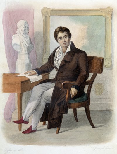 Portret Francois-Josepha (Francois Joseph) Talmy (1763-1826), francuskiego komika. w red. Mennechet, „Francuski Plutarch”” autorstwa Unknown artist