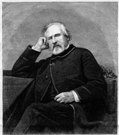 Portret Francois Auguste Biard (1798-1882), francuskiego malarza. Grawer w „Le Monde Illustré” nr 1318 z 1 lipca 1882 r. autorstwa Unknown artist