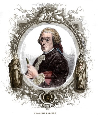 Portret Francois Bouchera (1703-1770), francuskiego malarza. autorstwa Unknown artist