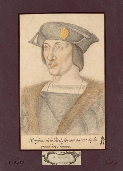 Portret Francois I de La Rochefoucauld, hrabiego La Rochefoucauld autorstwa Unknown artist