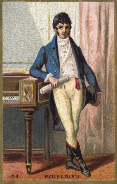 Portret François Adriena Boieldieu (1775 - 1834), kompozytora francuskiego. Chromolitografia z końca XIX wieku. autorstwa Unknown artist