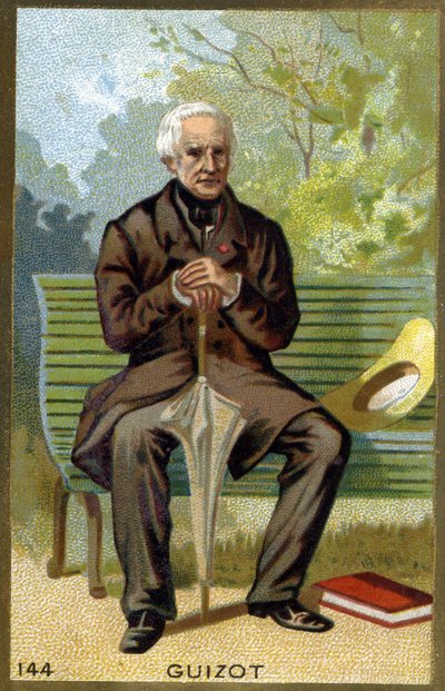 Portret François Guizota (1787 - 1874) Francuskiego polityka i historyka. Chromolitografia XIX wieku. autorstwa Unknown artist