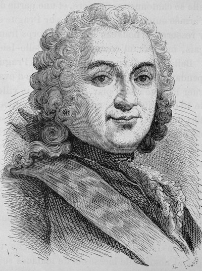 Portret François de Chevert (1695 - 1769). Rycina z końca XIX wieku w „Histoire de France” H. Martina. autorstwa Unknown artist
