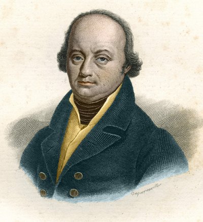 Portret Franza-Josepha Galla (Franz Joseph) (1758 - 1828), niemieckiego lekarza, rycina z XIX wieku autorstwa Unknown artist