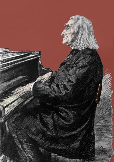 Portret Franciszka Liszta (1811-1886), węgierskiego kompozytora i pianisty fortepianowego. autorstwa Unknown artist