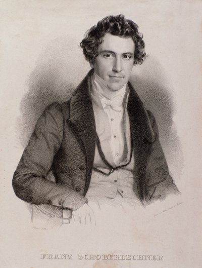 Portret Franza Schoberlechnera (rycina autorstwa Unknown artist
