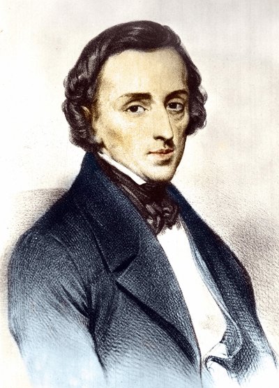Portret Fryderyka Chopina (1810-1849), polskiego kompozytora. autorstwa Unknown artist