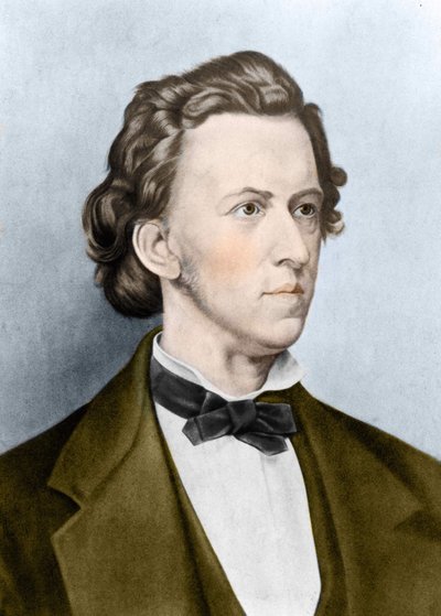 Portret Fryderyka Chopina (1810-1849), polskiego kompozytora. autorstwa Unknown artist