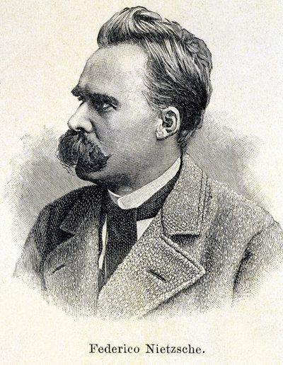 Portret Fryderyka Nietzschego (1833 - 1900) autorstwa Unknown artist