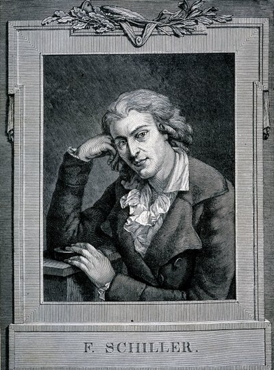 Portret Friedricha von Schillera (1759 - 1805), niemieckiego poety i dramaturga. autorstwa Unknown artist