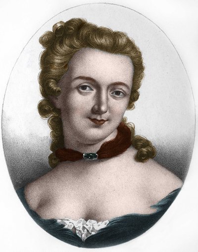 Portret Gabrielle Emilie de Breteuil, markiza (Madame) du Chatelet (1706-1749) markiza Le Tonnelier de Breteuil, francuska literatka. autorstwa Unknown artist