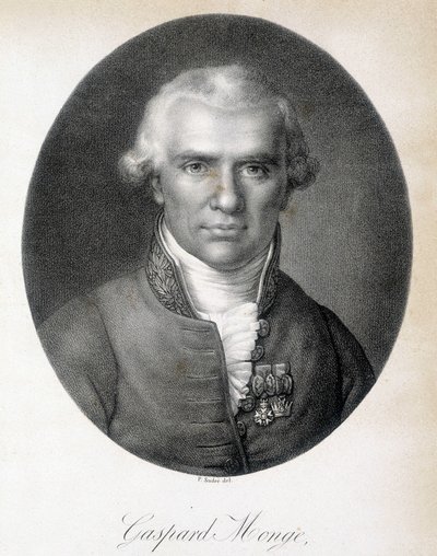 Portret Gasparda Monge, hrabiego de Peluse (1746 - 1818), francuskiego matematyka - grawer autorstwa Unknown artist