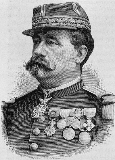 Portret generała Carré de Bellemarre. Rycina z końca XIX wieku w „Histoire de France” H. Martina. autorstwa Unknown artist