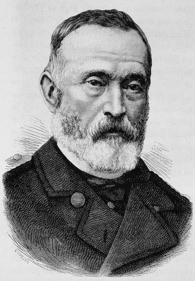 Portret generała Clémenta Thomasa (1809 - 1871). Rycina z końca XIX wieku w „Histoire de France” H. Martina. autorstwa Unknown artist