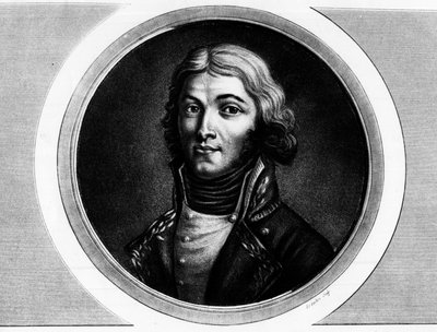 Portret generała Louisa Lazare Hoche (1768-1797). Grawer w „”Kompletny zbiór obrazów historycznych rewolucji francuskiej, w trzech tomach.””” 1804. autorstwa Unknown artist