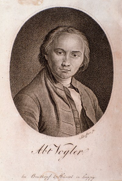 Portret Georga Josepha Voglera (opata Voglera) (rycina) autorstwa Unknown artist