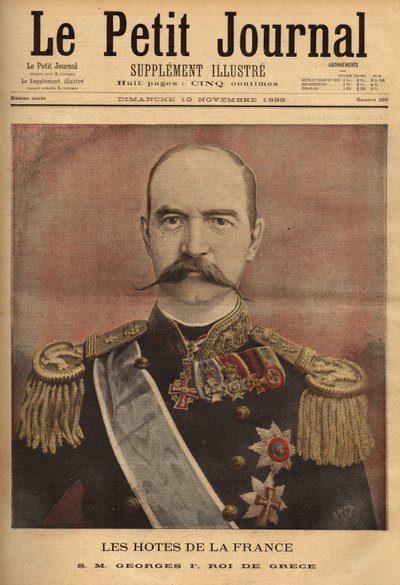 Portret Jerzego I, króla Grecji (1845-1913). Grawer w „”Le petit journal”” 10.11.1895. Kolekcja Selvy. autorstwa Unknown artist