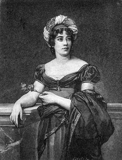 Portret Germaine Necker, baronowej Staël-Holstein, znanej jako Madame de Staël (1766 - 1817), francuskiej pisarki. autorstwa Unknown artist