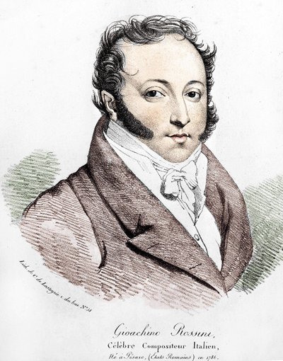 Portret Gioacchino Rossiniego (1792-1868). autorstwa Unknown artist