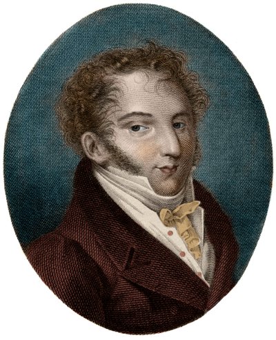 Portret Gioachino (Gioacchino) Rossiniego (1792-1868), kompozytor włoski - autorstwa Unknown artist