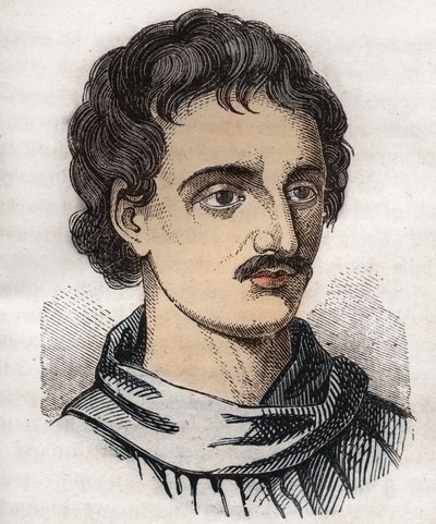 Portret Giordano Bruno (1548-1600) Włoski dominikanin, filozof, matematyk, poeta i astrolog. autorstwa Unknown artist