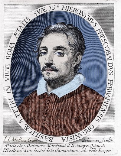 Portret Girolamo (lub Gerolamo) Frescobaldi (1583 - 1643) Włoski kompozytor. autorstwa Unknown artist