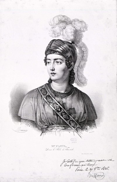 Portret makaronu Giuditta (1797-1865). autorstwa Unknown artist