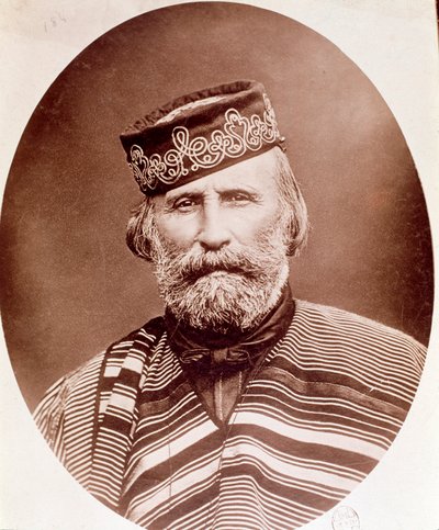 Portret Giuseppe Garibaldiego (1807-1882) Fotografia. 19 wiek. Mediolan, kolekcja prywatna autorstwa Unknown artist