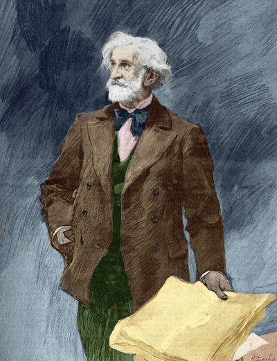 Portret Giuseppe Verdiego (1813-1901), włoskiego kompozytora. autorstwa Unknown artist