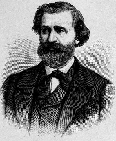 Portret Giuseppe Verdiego, włoskiego kompozytora (1813 - 1901) autorstwa Unknown artist
