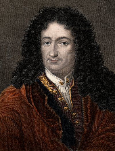 Portret Gottfrieda Wilhelma Leibniza (1646-1716) Niemiecki filozof i matematyk - Wilhelm Leibniz (1646-1716) Niemiecki filozof i matematyk autorstwa Unknown artist