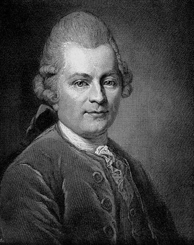 Portret Gottholda Ephraima Lessinga (1729 - 1781) Niemiecki pisarz i dramaturg. autorstwa Unknown artist