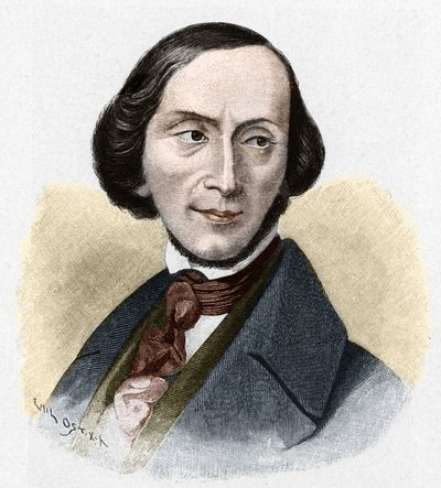 Portret Hansa Christiana Andersena (1805-1875), duńskiego pisarza. autorstwa Unknown artist