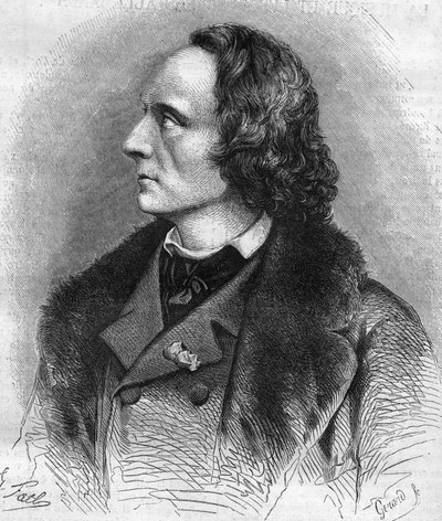 Portret Henri Litolffa (1818-1891), francuskiego pianisty i kompozytora. autorstwa Unknown artist