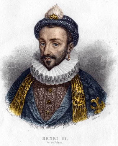 Portret Henryka III (1551 - 1589), króla Francji grawerującego XIX wiek autorstwa Unknown artist