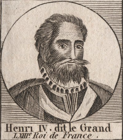 Portret Henryka IV (1553-1610) Król Francji - Portret Henryka IV (1553-1610) Król Francji - grawer z „Instruction sur l