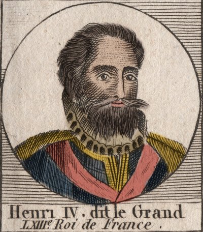 Portret Henryka IV (1553-1610) Król Francji - Portret Henryka IV (1553-1610) Król Francji - grawer z „Instruction sur l