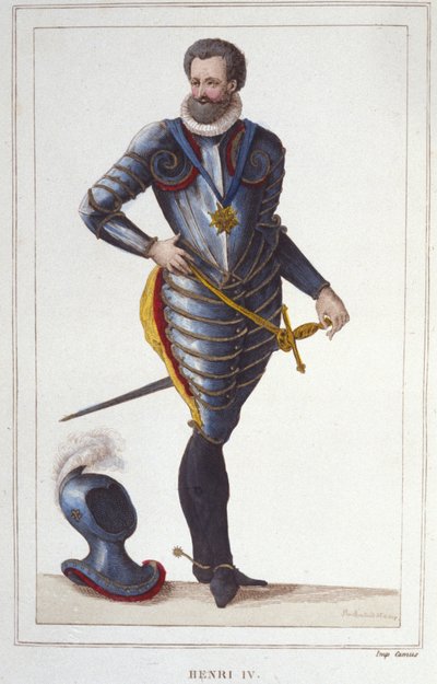 Portret Henryka IV (1553-1610), króla Francji Rycina z 1830 r autorstwa Unknown artist
