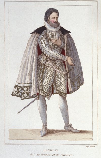 Portret Henryka IV (1553-1610), króla Francji Rycina z 1830 r autorstwa Unknown artist
