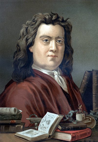 Portret Hermanna Boerhaave (1668 - 1738), holenderskiego lekarza i chemika, według „Nauka i jej ludzie” Louisa Figuiera. Barcelona 1881 autorstwa Unknown artist