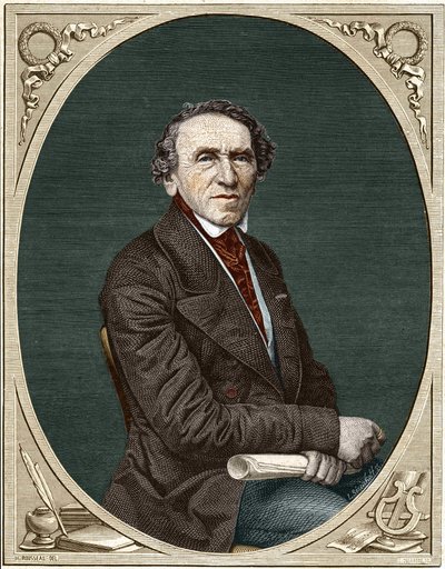 Portret Jakoba Liebmanna Meyerbeera (1791-1864), niemieckiego kompozytora. autorstwa Unknown artist