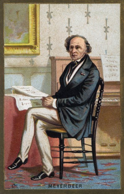 Portret Jakoba Liebmanna Meyerbeera (1791-1864), niemieckiego kompozytora. autorstwa Unknown artist
