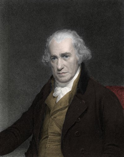 Portret Jamesa Watta (1736-1819), szkockiego wynalazcy i mechanika - James Watt, szkocki inżynier autorstwa Unknown artist