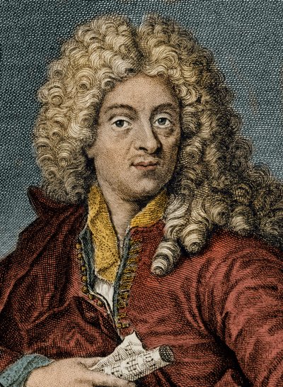 Portret Jean-Baptiste Lully Grawerowanie XIX wiek - Portret Jean Baptiste (Lully (Giovanni Battista Lulli) (1632-1687) autorstwa Unknown artist