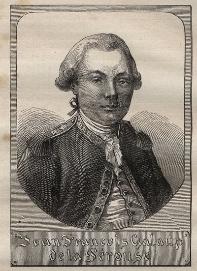 Portret Jean Francois de Galaup, hrabiego La Perouse (1741-1788) - ilustracja zaczerpnięta z „Wielkich marynarzy XVIII wieku”” autorstwa Unknown artist