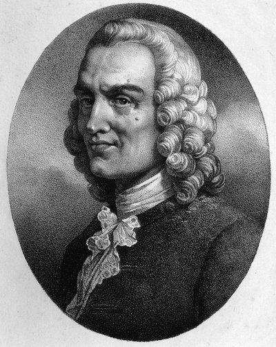 Portret Jean-Philippe (Jean-Philippe) Rameau (1683-1764) autorstwa Unknown artist
