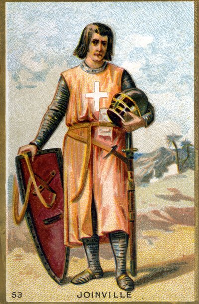 Portret Jean de Joinville (1225 - 1317) francuskiego felietonisty. Chromolitografia XIX wieku. autorstwa Unknown artist