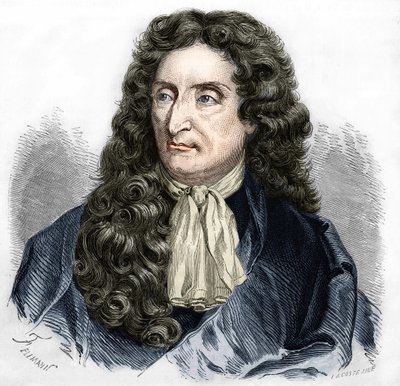 Portret Jeana de La Fontaine (1621-1695), francuskiego poety. autorstwa Unknown artist